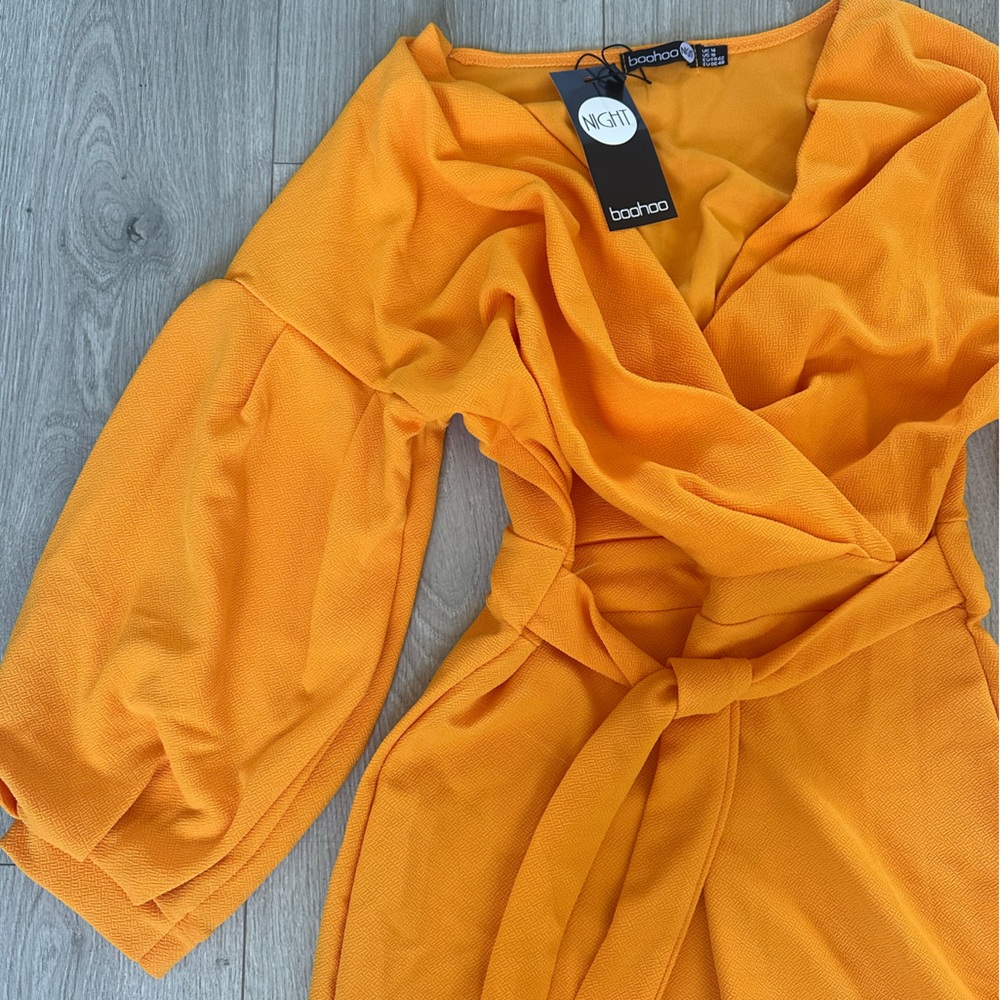 Boohoo Vibrant Orange Dress